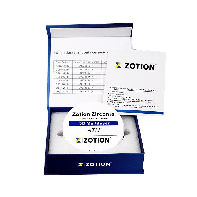 Zotion dental D98 cad cam milling zirconia block