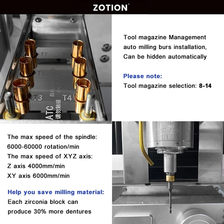 5 axis cnc dental milling machine